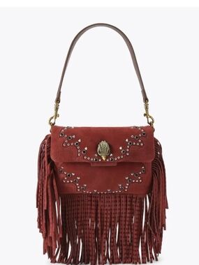 Kurt Geiger Oxford Fringed Suede Shoulder Bag